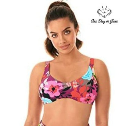 Skinny Dippers Flower Shop Bralette Soft Cup Bikini Top Size S