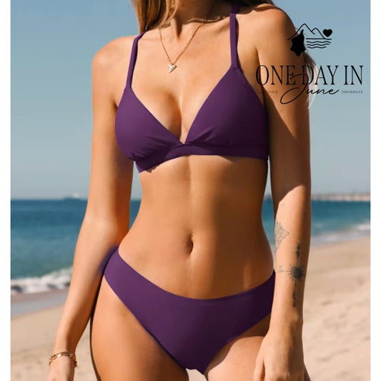 Cupshe Lace Up Back Bikini Swimsuit Size M