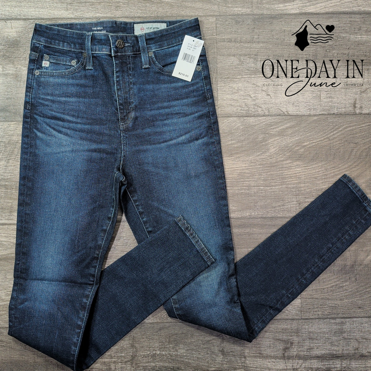 AG Adriano Goldschmied The Mila Super High Rise Skinny Jeans Blue NWT Size 4