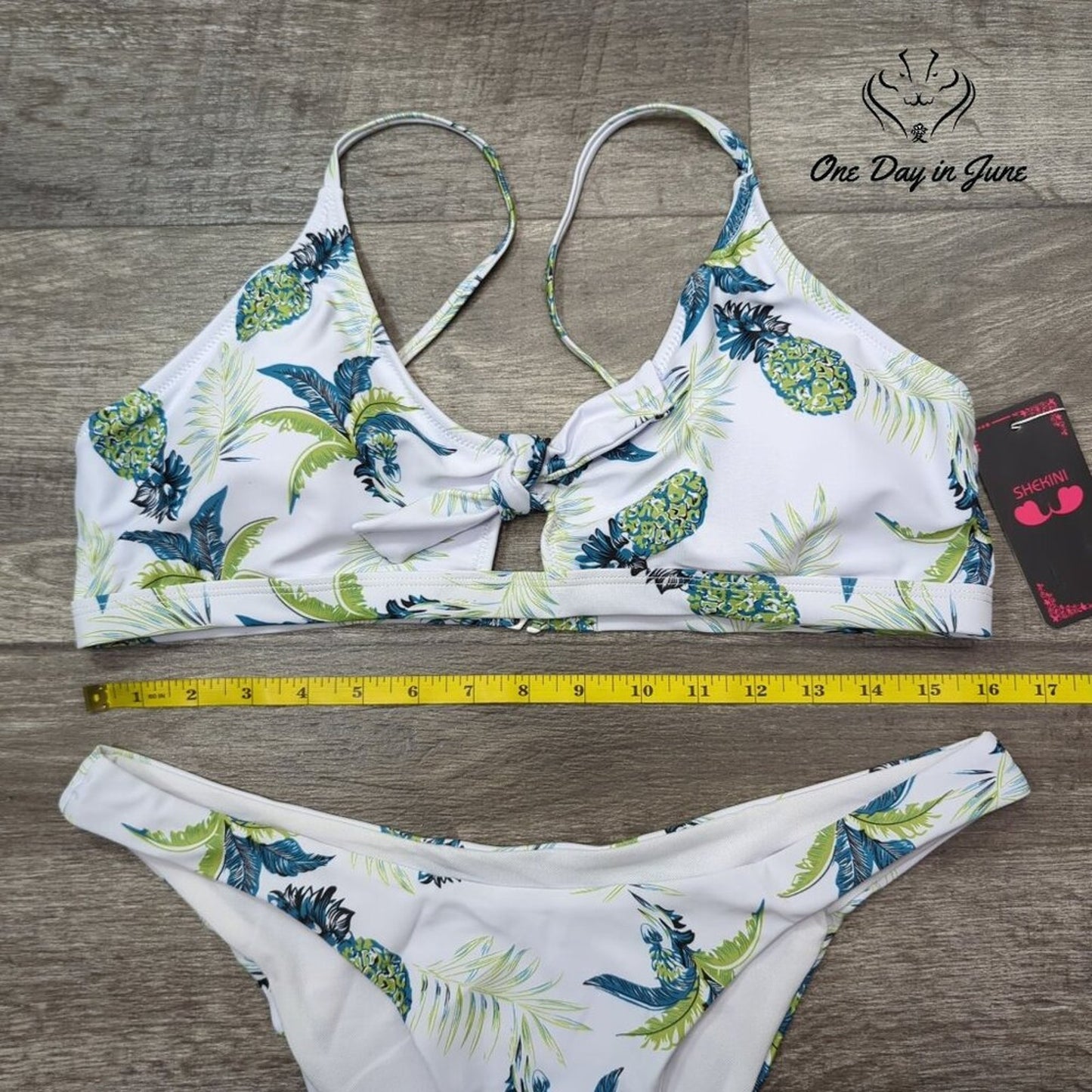 Shekini Floral Keyhole Bikini Swimsuit Size XL