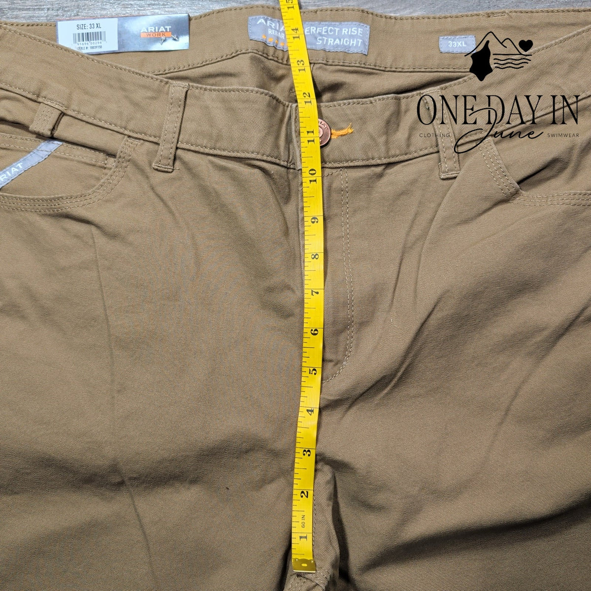 Ariat Rebar Perfect Rise Straight Leg Work Pants Field Khaki NWT Size 33 (16)