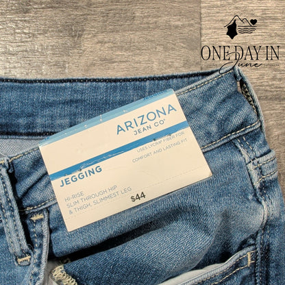 Arizona Jean Co. Juniors High Rise Jegging Jeans Size 15