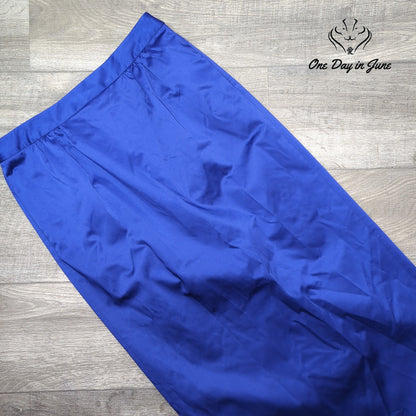 Talbots Satin Maxi Skirt Cobalt Royal Blue Long Formal NWT Size 10