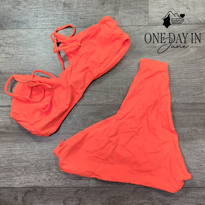 Meetall Tie Front Bikini Swimsuir Size M