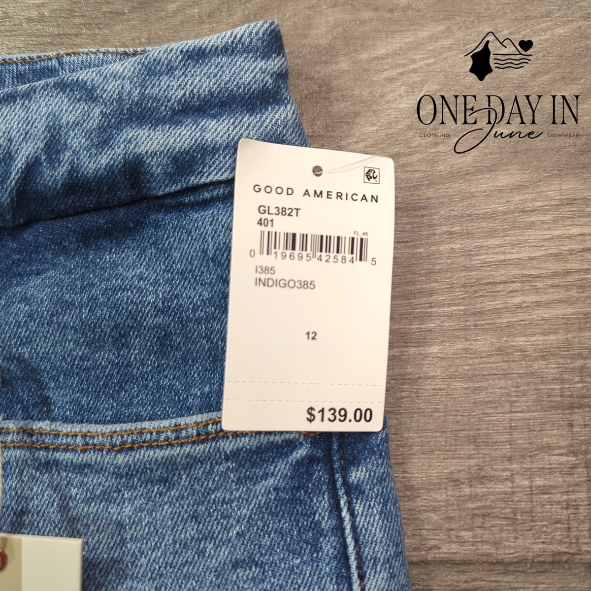 Good American Good Legs Skinny Jeans Distressed Indigo NWT Size 12
