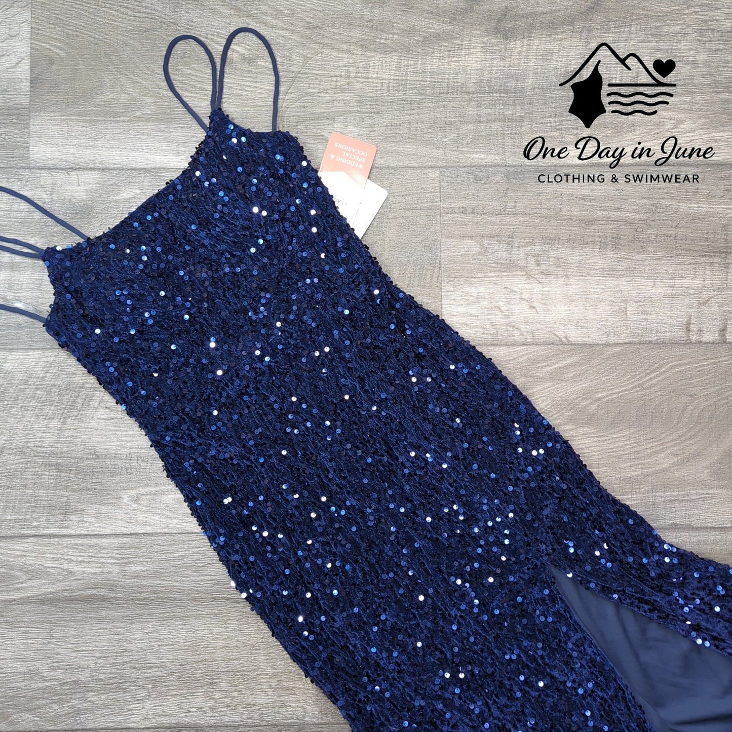 Stacees Spaghetti Strap Sequin Maxi Dress Size 2