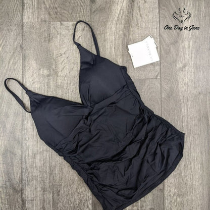 La Blanca Island Goddess Twist Keyhole Front Tankini Top Swimsuit Size 4