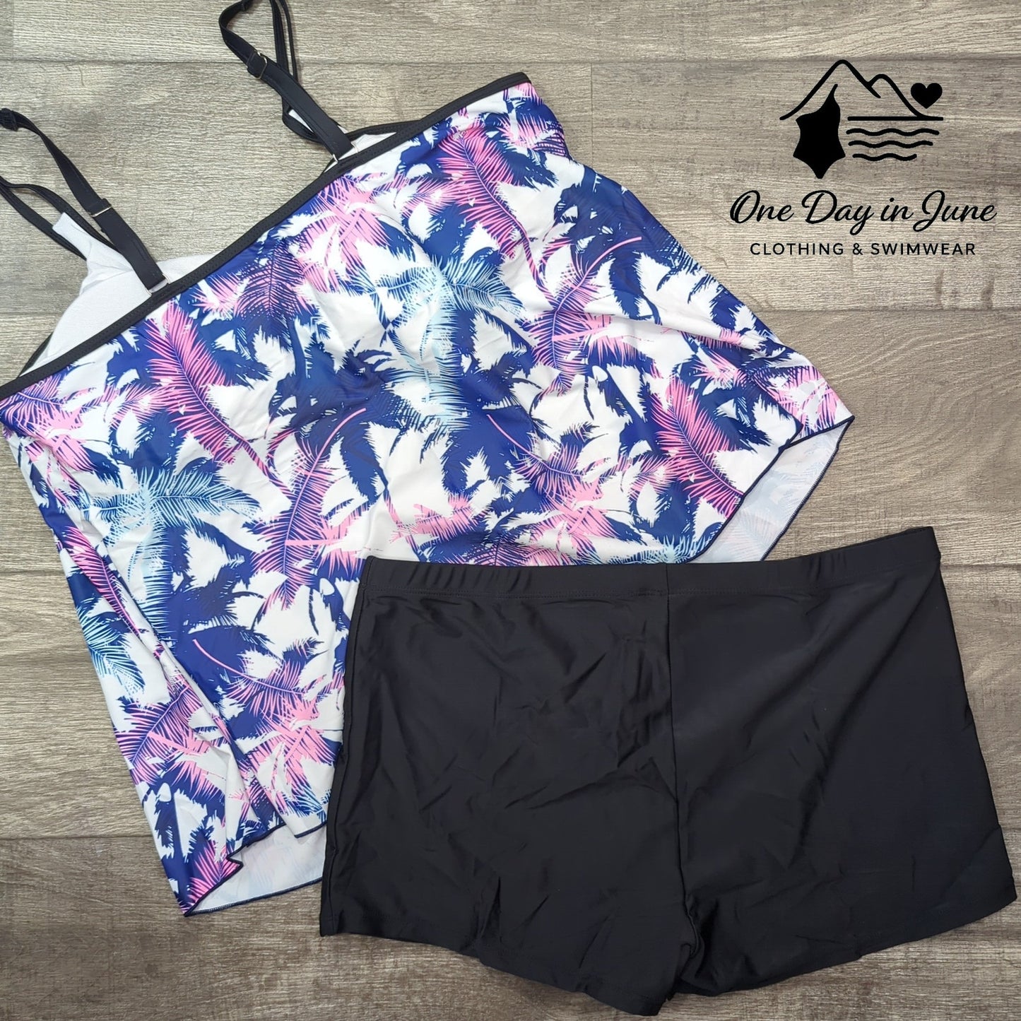 Charmleaks Boyshort Tankini Swimsuit Size 2XL