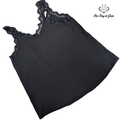 Amzbrly Lace Edge Tank Top Size M