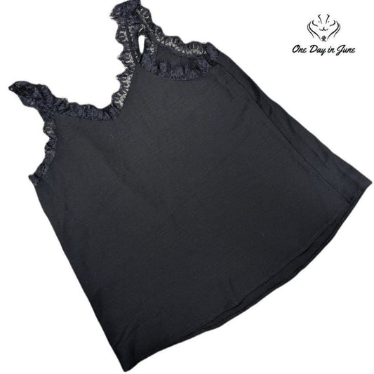 Amzbrly Lace Edge Tank Top Size M