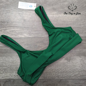 Beachsissi Cross Front Cropped Bikini Top Green NWT Size M
