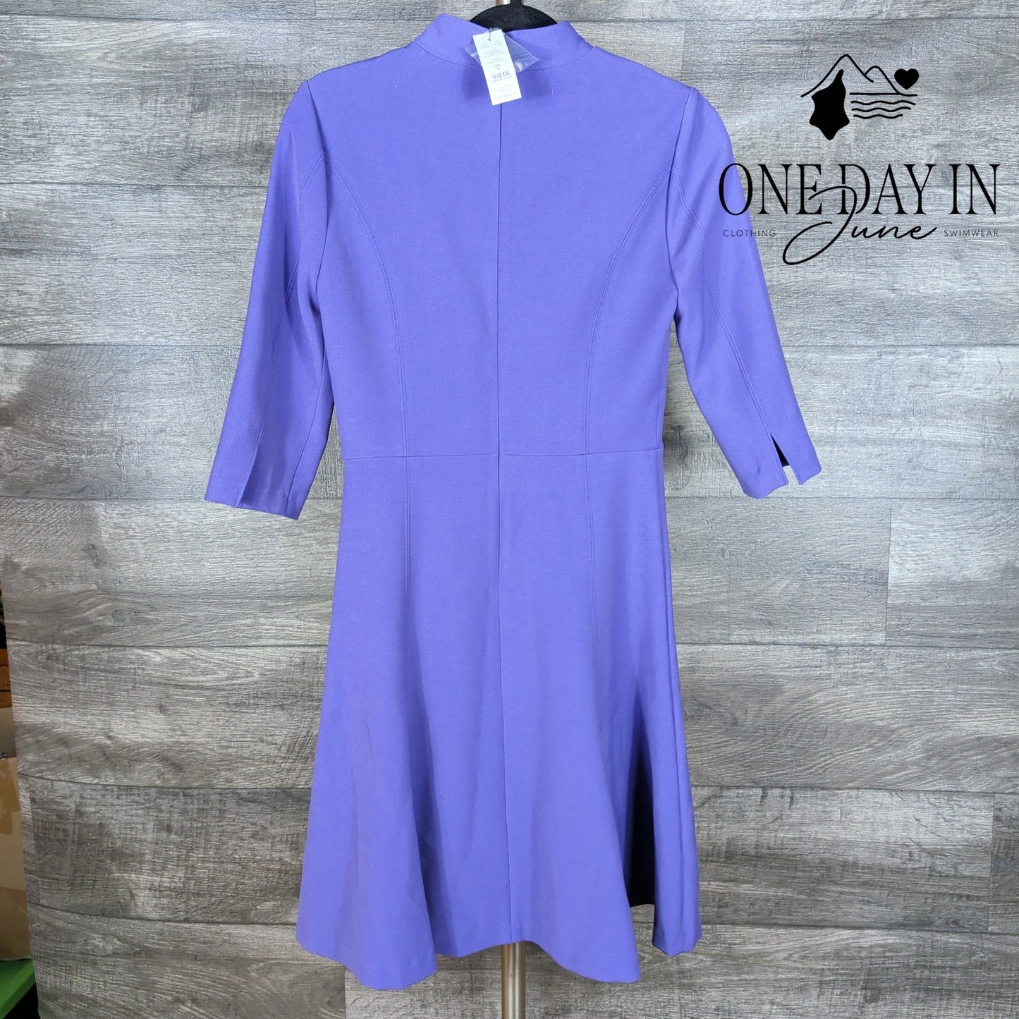 White House Black Market Keyhole Fit Flare Dress Purple Hyacinth NWT Size 0