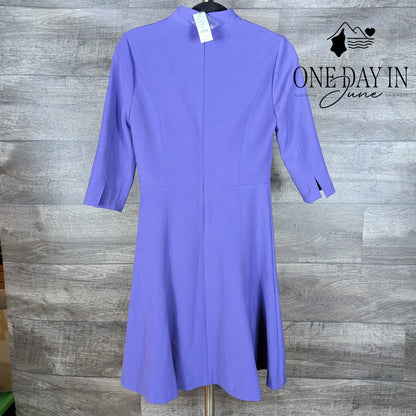 White House Black Market Keyhole Fit Flare Dress Purple Hyacinth NWT Size 0