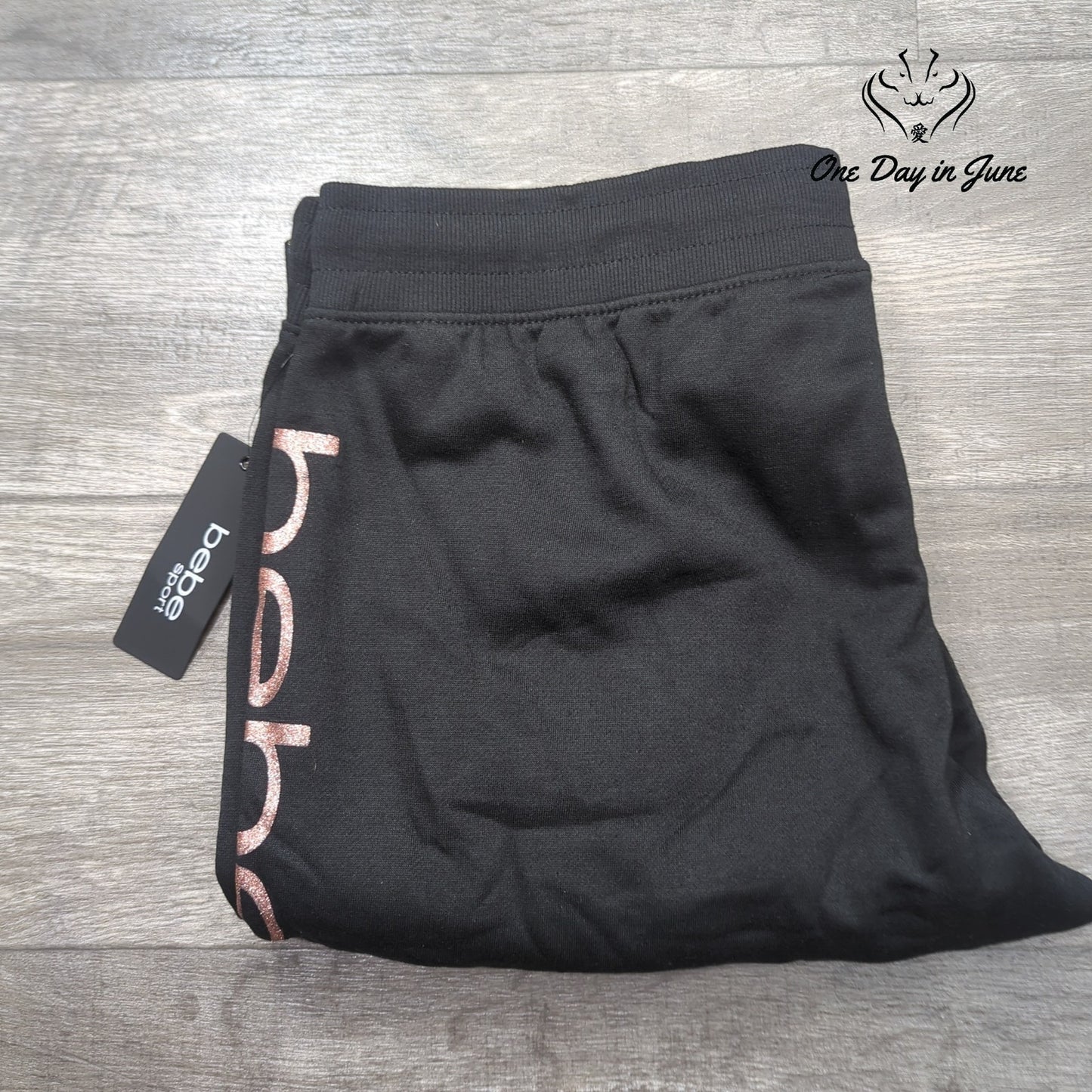 Bebe Sport Glitter Stripe Jogger Pants Size 1X