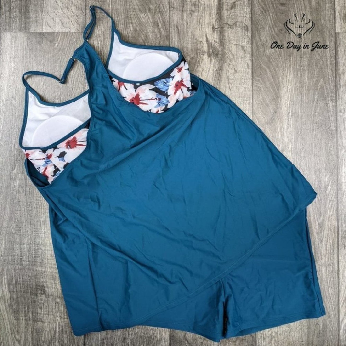 Zando Double Up Tankini with Boyshort Swimsuit Size 3XL (16-18)