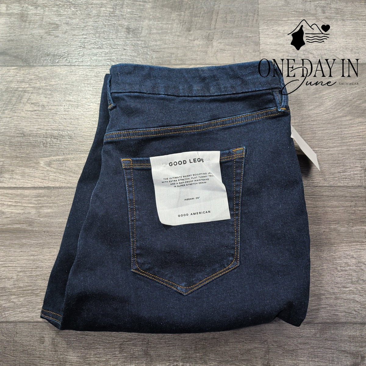 Good American Good Legs Skinny Jeans Dark Blue NWT Size 20-26