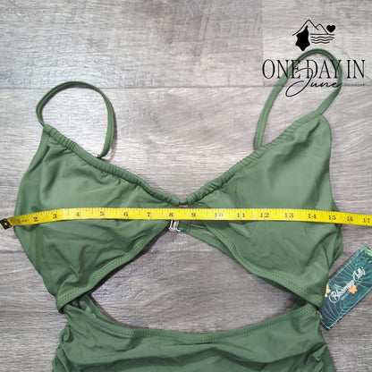 Blooming Jelly Cut Out One Piece Swimsuit Size M