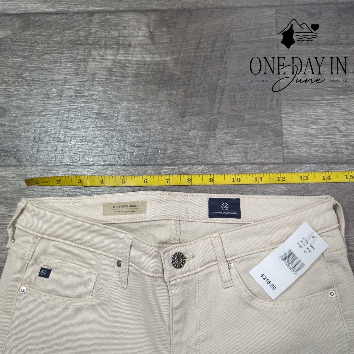 AG Adriano Goldschmied The Stevie Ankle Slim Straight Jeans Size 27 (4)