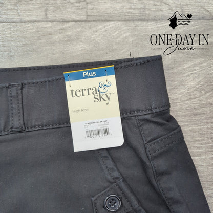 Terra & Sky Plus Size High Rise Crop Jeans Size 14W