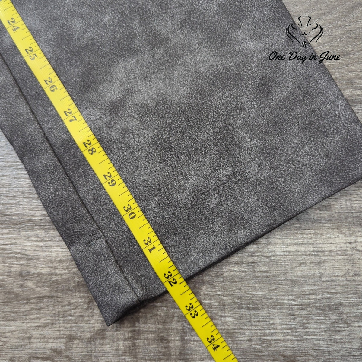 Topshop Faux Leather Straight Leg Pants Gray Washed High Rise Size 8