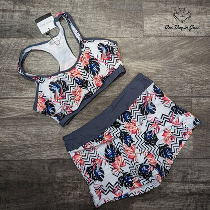 Wenly Zeng Crop Top Boyshort Bikini Swimsuit Size S