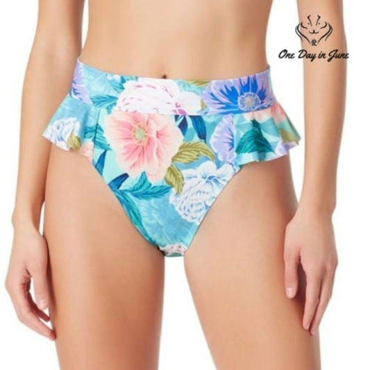 Sugar Beach Floral High Waist Bikini Bottom Size XL