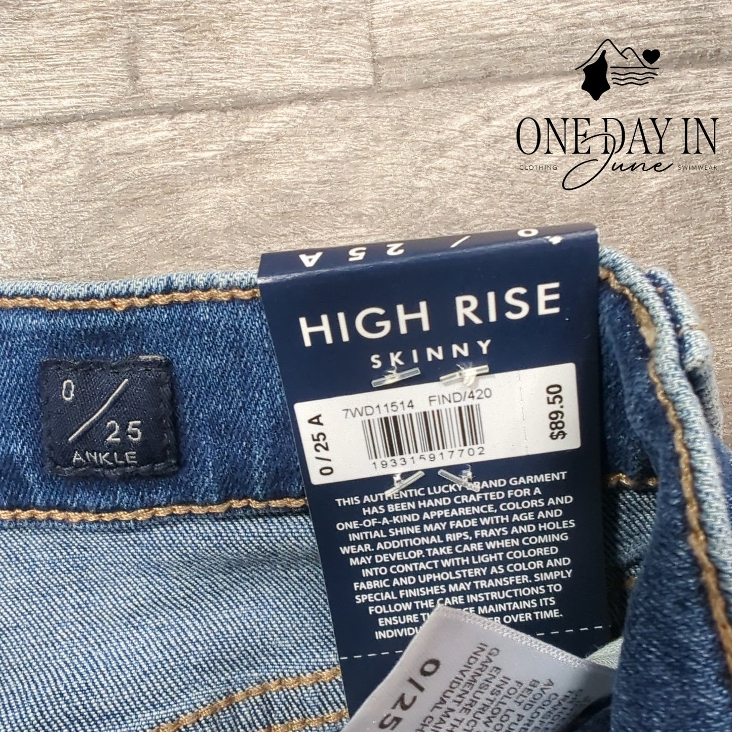 Lucky Brand Bridgette High Rise Skinny Jeans Size 0