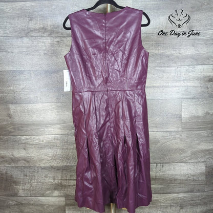 Liz Claiborne Sleeveless Faux Leather Dress Size 10