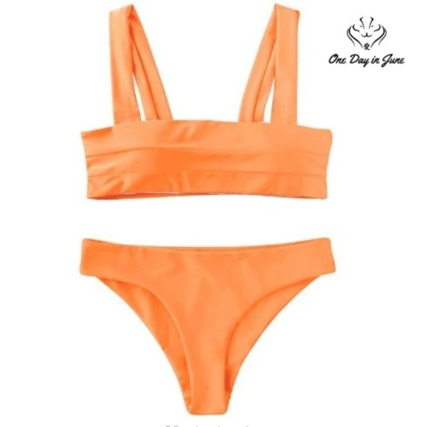 Zaful Wide Strap Bandeau Bikini Size M