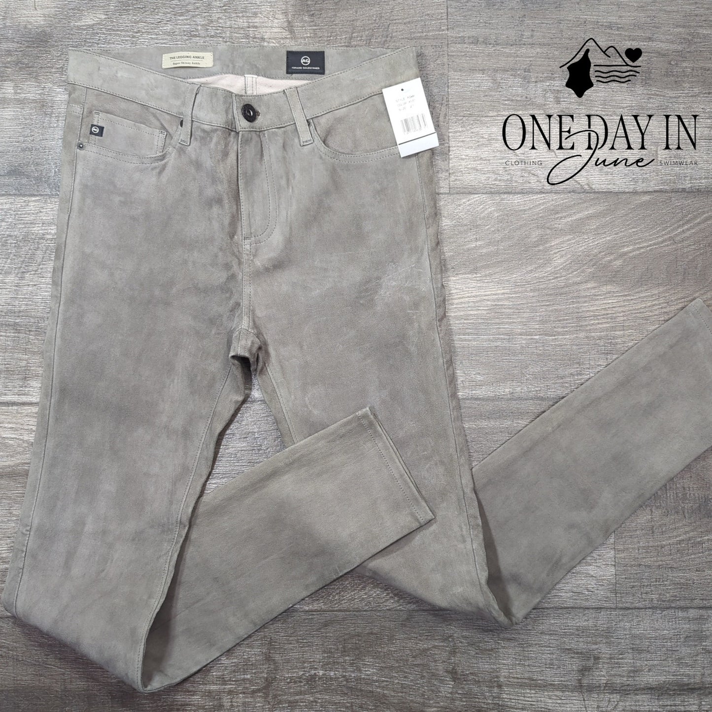 Adriano Goldschmied Faux Suede The Legging Ankle Jeans Size 27 (4)