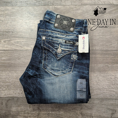 Miss Me Mid Rise Easy Boot Jeans Size 2 (26)