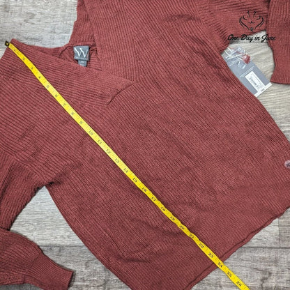 Worthington V Neck Knit Sweater Size XS