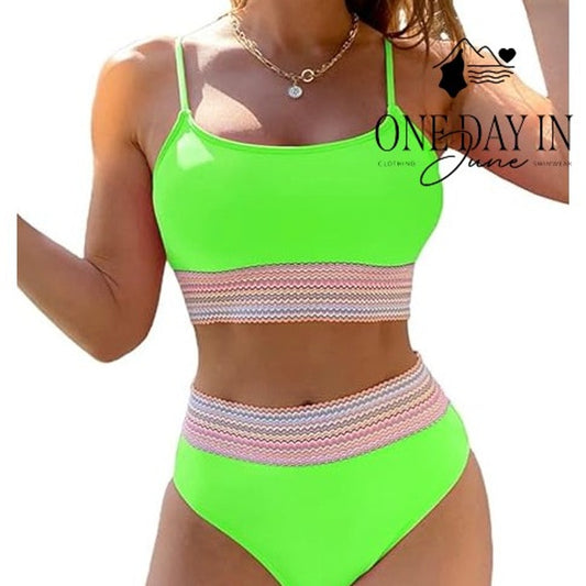 Blooming Jelly High Waist Bikini Swimsuit Size L
