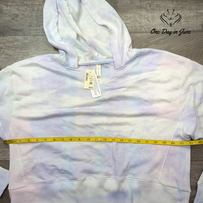Live Love Dream Tie Dye Pullover Hoodie Pastel Blue Pink Purple NWT Size XL
