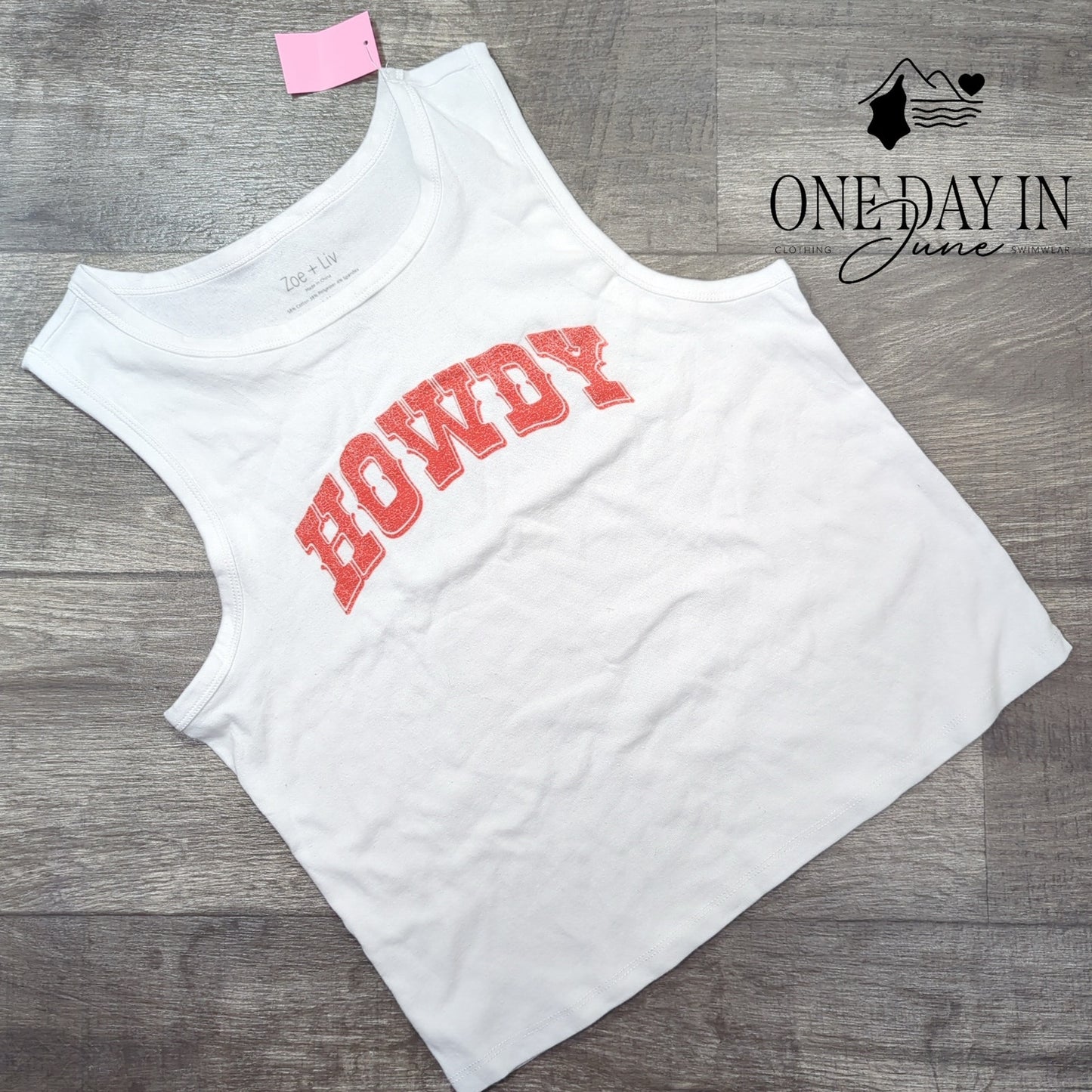 Zoe + Liv Howdy Tank Top T Shirt Size XL