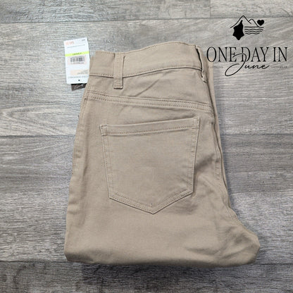 Gloria Vanderbilt Amanda Jeans Hazelnut Tan Tapered Leg NWT $40 Size 4 Short