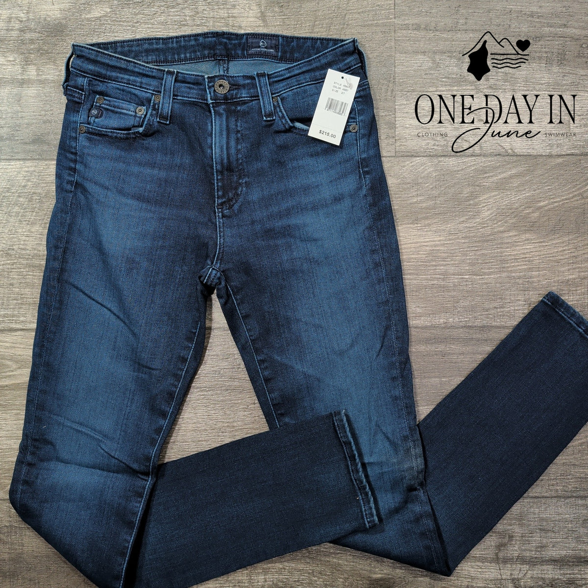 AG Adriano Goldschmied Straight Leg Jeans Dark Wash Women's NWT Size 4 (27)