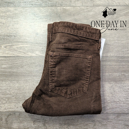 AG Adriano Goldschmied Skinny Corduroy Pants Brown NWT Size 4 (27)