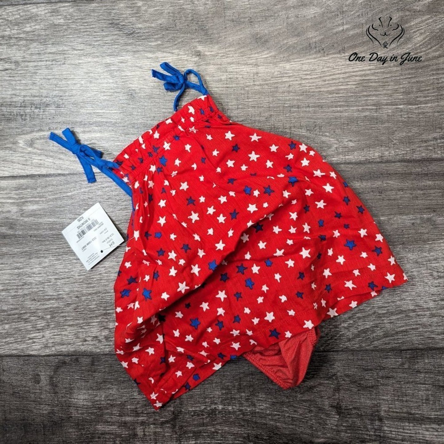 Okie Dokie Stars Dress 2 Piece Size 6M (12-16 lbs)