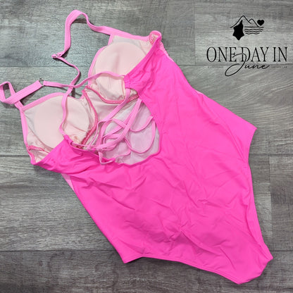 Suuksess Strappy Back One Piece Swimsuit Size XL