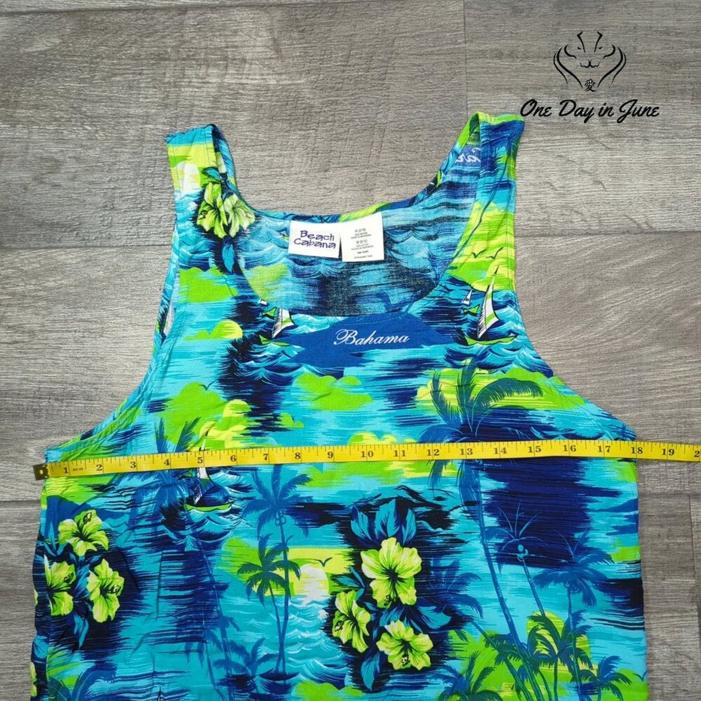 Beach Cabana Tassel Edge Tank Top Size M