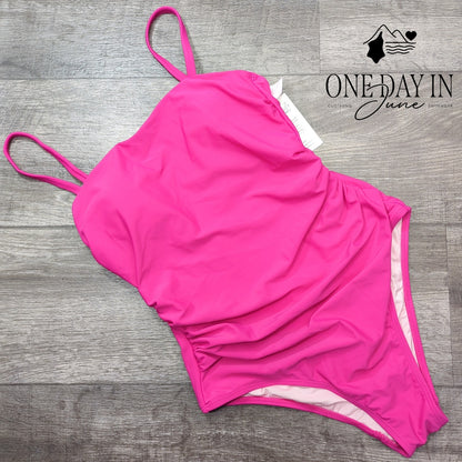 Cupshe Straight Neck Tummy Control One Piece Swimsuit Size S
