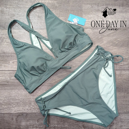 Cupshe Tie Back Tie Side Bikini Swimsuit Size XL