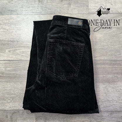 AG Adriano Goldschmied Quinne High Rise Kick Flare Velvet Jeans NWT Size 4 (27)