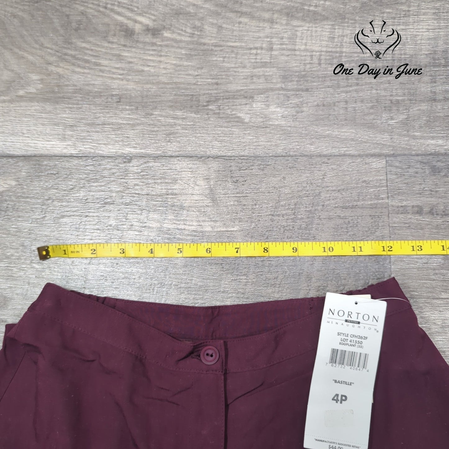 Norton McNaughton Petites Bastille Straight Leg Pants Size 4P