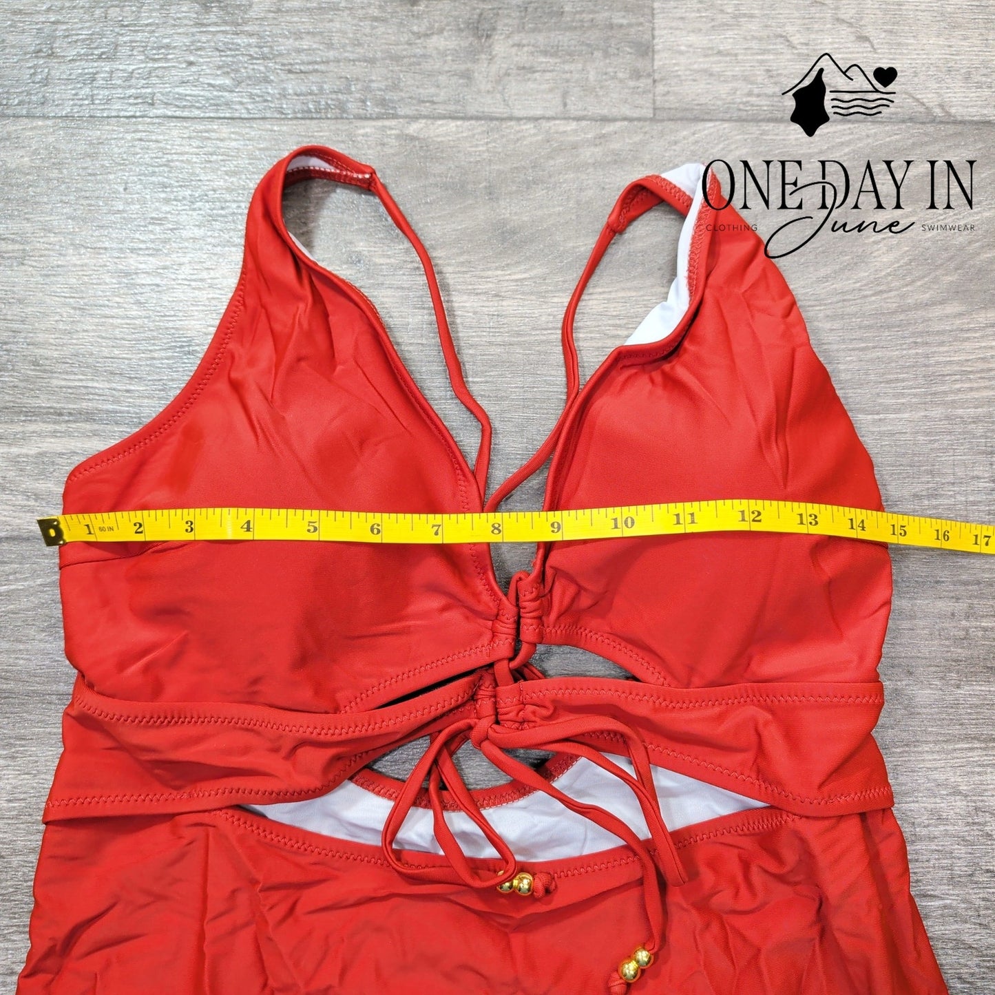 Blooming Jelly Tie Front Cutout One Piece Swimsuit Size XL