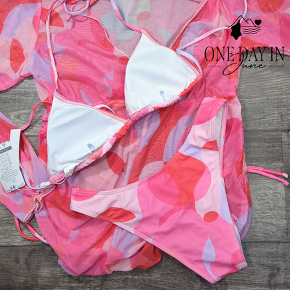 Dasd Adjustable Triangle 3 Piece Bikini Swimsuit Size M