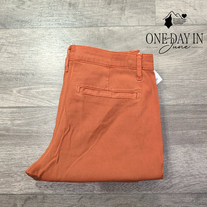 AG Adriano Goldschmied The Caden Tailored Trouser Pants Rust Orange NWT Size 4