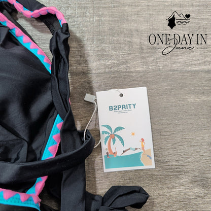 B2Prity Tie Back Tummy Control One Piece Swimsuit Size 2XL