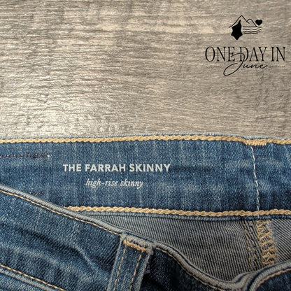 AG Adriano Goldschmied The Farrah High Rise Skinny Jeans Blue NWT Size 4 (27)